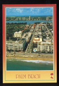 Palm Beach, Florida/FL  Postcard, View Of Worth Aveenue & West Palm Beach