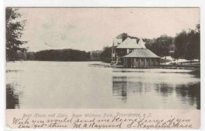 Boat House Lake Roger Williams Park Providence Rhode Island 1906 postcard