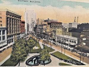 Postcard Hand Tinted View of  Capitol Square in Detroit, MI   W1