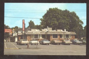 MILFORD PENNAYLVANIA PA. DINER RESTAURANT OLD CARS ADVERTISING POSTCARD