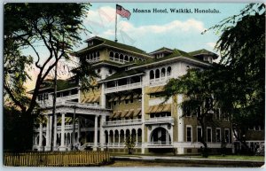 c1910s Waikiki, Honolulu, HI Moana Hotel Fancy Building Hawaii Territory PC A188