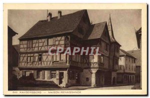 Postcard Old House Kaysersberg Renaissance