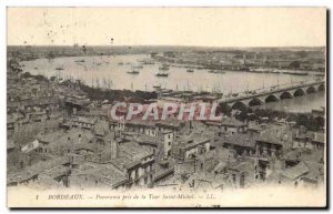 Postcard Old Bordeaux Panorama taken from the Tower Saint Michel