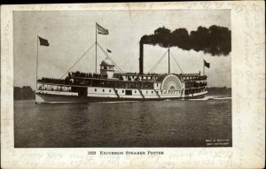 Ocean Park Cancel Washington WA Steamer Boat Ship POTTER c1907 Postcard