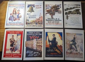 Lot of 11 Mint France WWI Patriotic Red Cross Artistic French Postcards