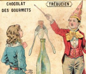 1880s French Gourmet Chocolates Trebucien Balance Game Trick F155