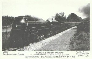 Railway Postcard - Canadian Train, Norfolk & Western Railroad U744