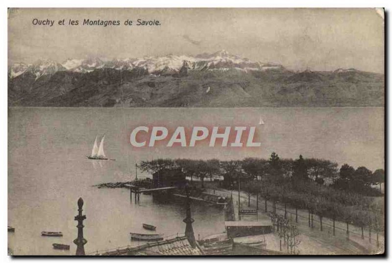 Old Postcard Ouchy And The Mountains Of Savoy