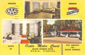 Ocala Florida Motor Court Multiview Antique Postcard K107197