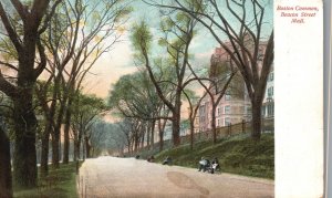 Boston Common Beacon Street Mall & Public Park Boston Massachusetts MA Postcard