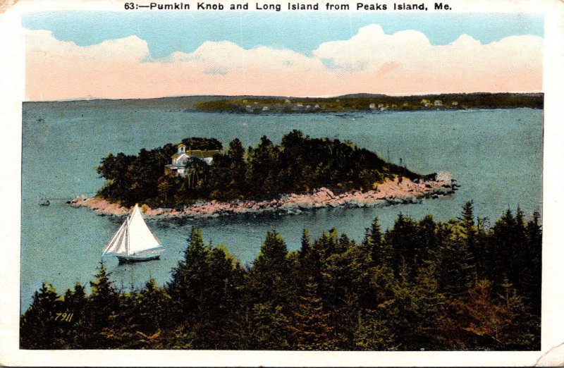 Maine Pumkin Knob and long Island From Peaks Island