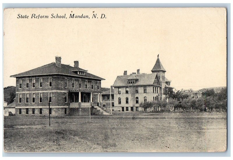 Mandan North Dakota ND Postcard State Reform School Building Exterior c1910's