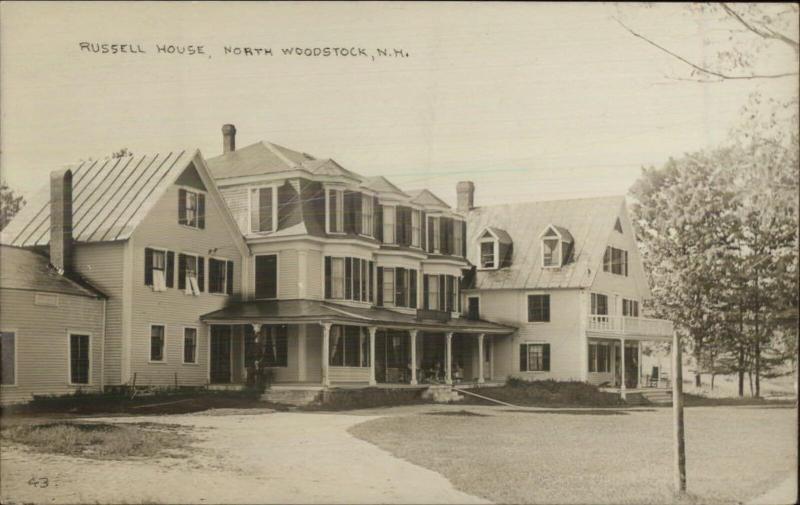 North Woodstock NH Russell House c1910 Real Photo Postcard