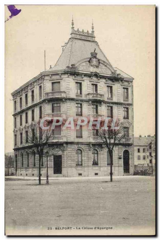 Old Postcard Bank Caisse d & # 39Epargne Belfort