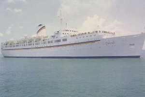 Thomson Cruise Topaz Ship Ferry Rare Advertising Postcard