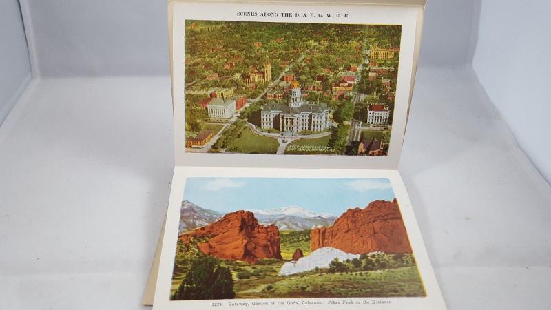 Scenes along the Rio Grande fold-out postcard