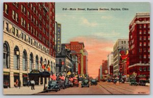Linen~Dayton Ohio~Main Street Business Section~Biltmore Hotel~Loews~1940s PC