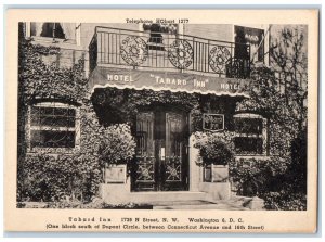 c1920 Tabard Inn Hotel & Restaurant Building N Street NW Washington DC Postcard