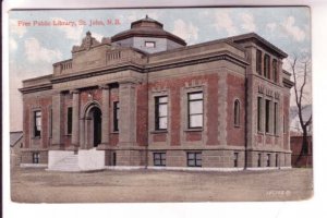 Free Public Library, St John, New Brunswick, Used 1907