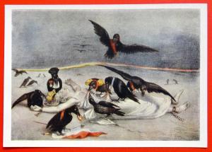 740292 GRANDVILLE Political Satire Caricature FRANCE Raven Death War Rus.pc 1957