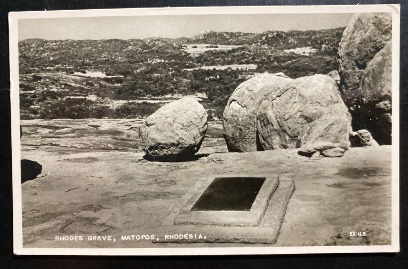 Mint Rhodesia Real Picture Postcard Grave Of Cecil Rhodes Matoppos