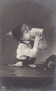 RP: Little German Boy drinking from a Stein, PU-1913