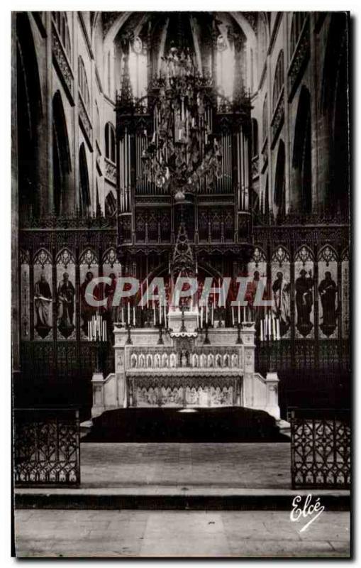 Modern Postcard Auch Gers La Cathedrale The Altar and the Little Organ