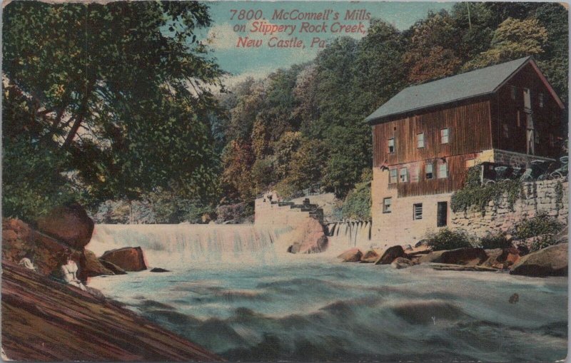 Postcard 7800 McConnell's Mills Slippery Rock Creek New Castle PA