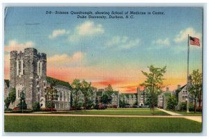 1943 Science Quadrangle School Medicine Center Duke University Durham Postcard