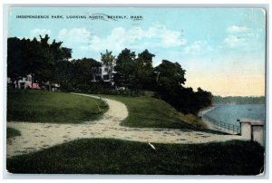1942 Independence Park Looking North Beverly Massachusetts MA Posted Postcard