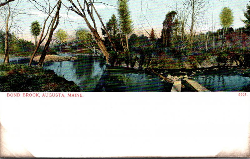 Maine Augusta Scene On Bond Brook