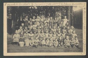 Ca 1910 PPC* Orphan Children Over 50 Preparing Potatoes For Dinner Unposted