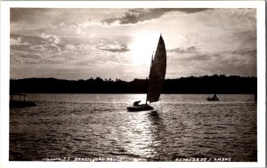 RPPC BRAZIL Sao Paulo Sailboat Vintage Postcard KA9