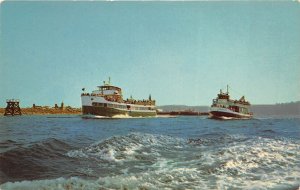 San Diego California 1960s Postcard Harbor Excursion Boat Marietta & Silvergate