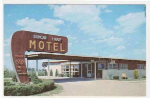 Duncan Lodge Motel Kentland Indiana postcard