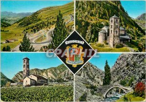 'Postcard Modern Valls d''Andorra laces and Refuge d''Envalira Chapelle Ste C...