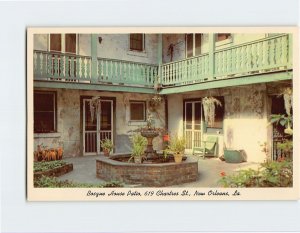 Postcard Bosque House Patio, New Orleans, Louisiana