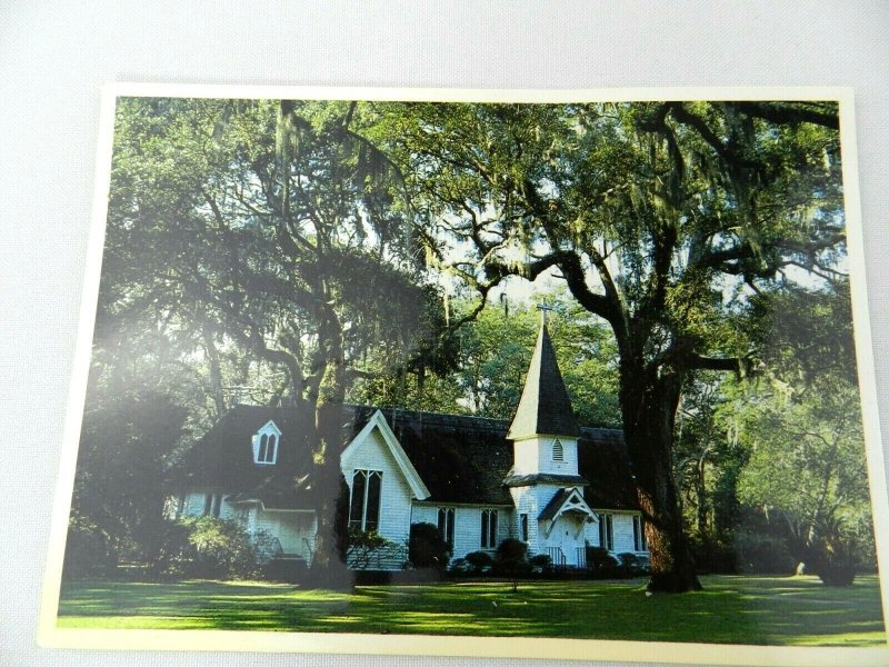 Vintage Postcard Georgia GA Christ Church St Simons Island Card View