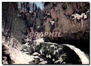 Modern Postcard Gorges of the Bourne Winter