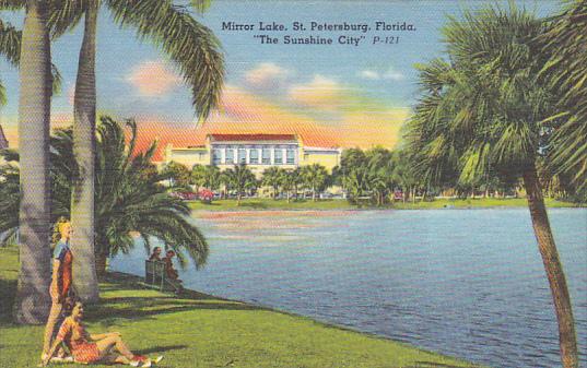 Beautiful Ladies At Mirror Lake St Petersburg Florida