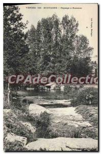 Postcard Old Vendee Mortagne Landscape a Roman