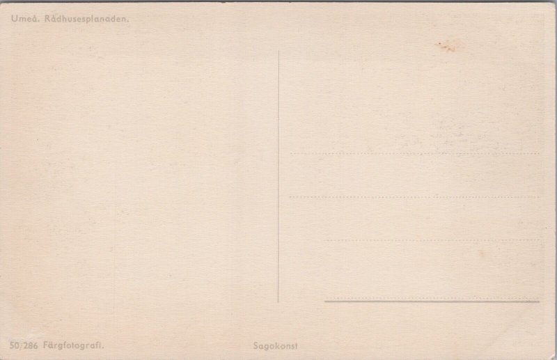 Sweden Umea Radhusesplanaden Vintage Postcard C009