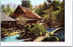 VINTAGE POSTCARD THE MANICURED GARDENS OF THE TEMPLE OF DAIGO NEAR KYOTO JAPAN