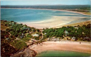 Aerial View, Beach and Garrison Cove, Prouts Neck ME Vintage Postcard F13
