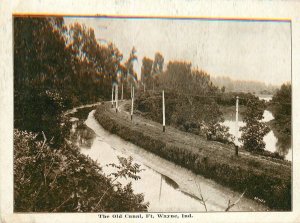 Postcard Indiana Ft. Wayne Old Canal Portage Publishing 23-9671