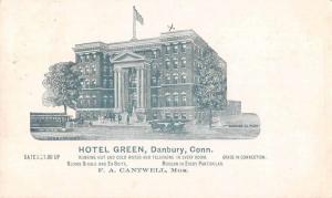 Danbury Connecticut Hotel Green Exterior Vintage Postcard JE229302