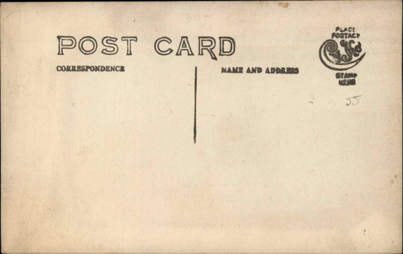 Mailman Mail Carrier Tiny Wagon Cow Calf c1910 Real Photo Postcard