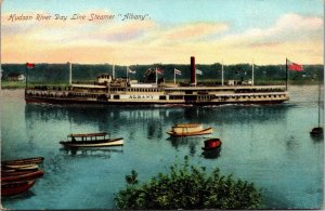 Postcard Boats Hudson River Day Line Steamer Albany