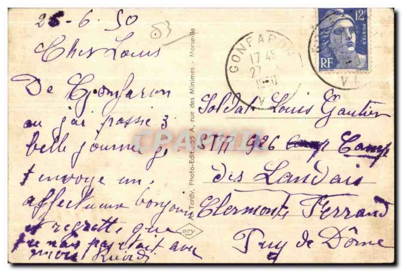 Postcard From Old Souvernir Gonfaron Jet Ane Donkey wing