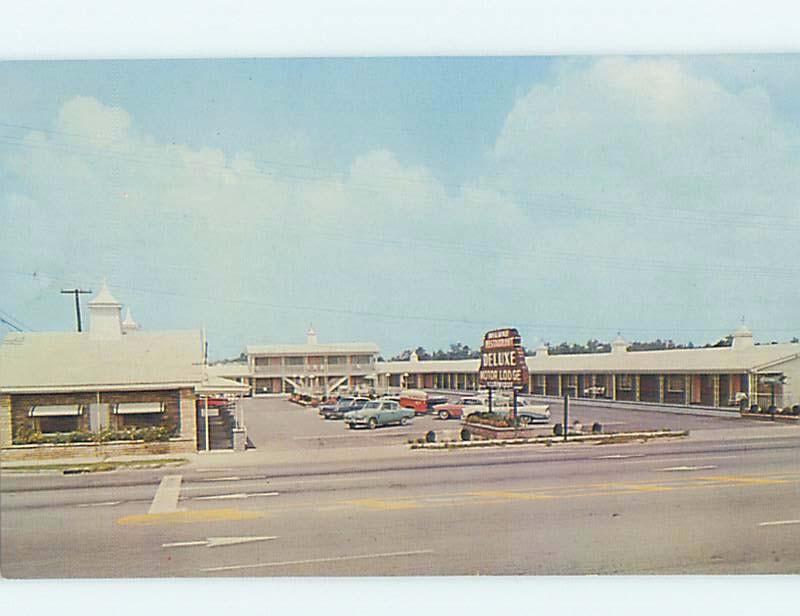 Pre-1980 OLD CARS & DELUXE MOTOR LODGE RESTAURANT & MOTEL Jacksonville NC ho4669